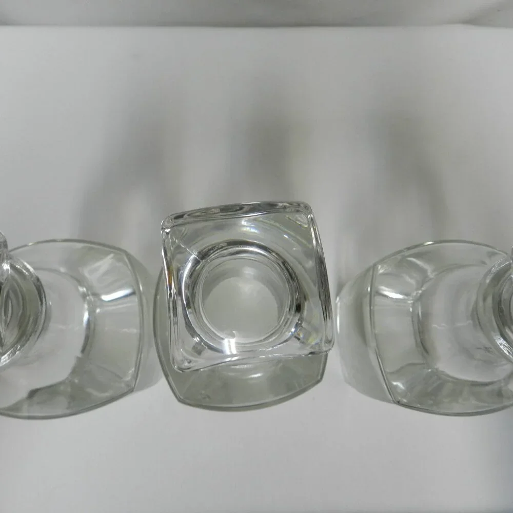 Vodka Gin Crown Royal Set 3 Decanter Bottles w/ Lid 10